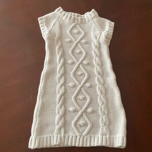 Old Navy Ivory Knit Sweater Dress, Sz 3T